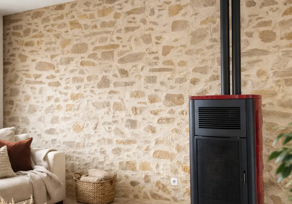 Échantillons de finition d’enduit imitation pierre