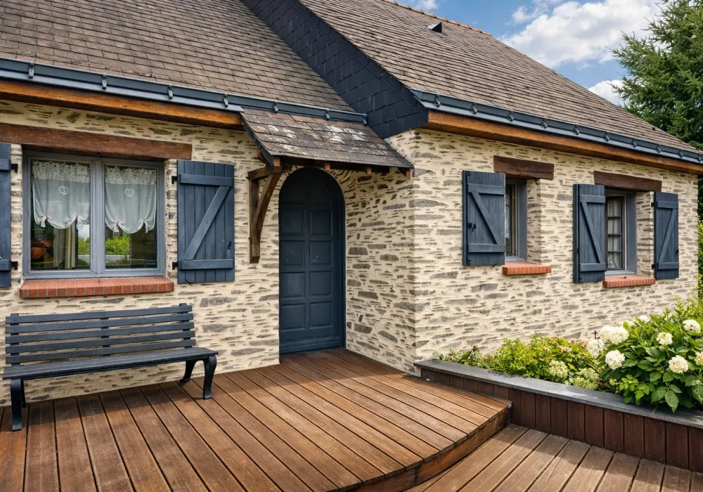 Réalisations d’EB PIERRE en imitation pierre extérieur et intérieur  